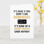 Dominoes Gift | Dominoes Speler Dominoes Lovers Kaart (Gele Bloem)