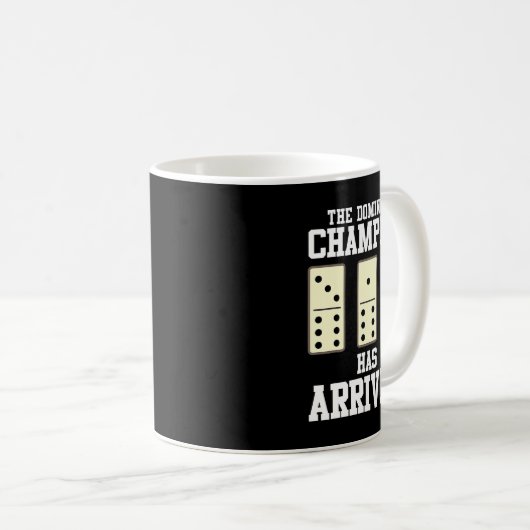 Dominoes spel grappig cadeau koffiemok (Voorkant rechts)