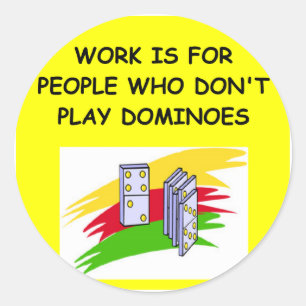 DOMINOES-speler Ronde Sticker