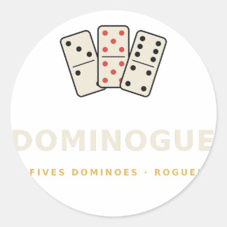 DominoGue Titelsticker Ronde Sticker