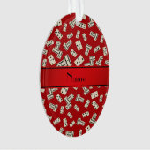 Dominos rouges nommés personnalisés (devant)