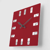 Dominos Wall Clock Vierkante Klok (Hoek)