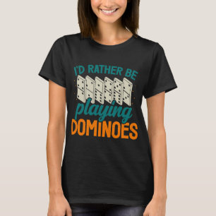 Dominosen spelen Dominoes Master Game-spelers T-shirt
