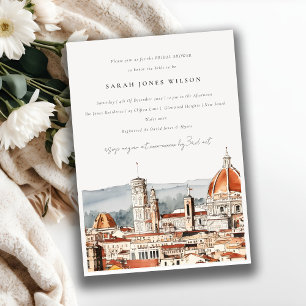 Domkathedraal Florence Italië Aquarel Bruidssalon Kaart