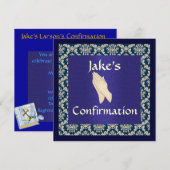 DOMMAQUES Bleues et beiges INVITATIONS À LA Confir (Devant / Derrière)