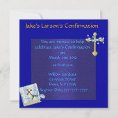 DOMMAQUES Bleues et beiges INVITATIONS À LA Confir (Dos)