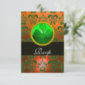 DOMMAQUES ORANGE VERT AVEC SHAMROCK, RSVP noir (Debout devant)