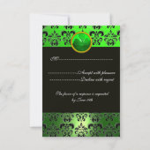 DOMMAQUES ORANGE VERT AVEC SHAMROCK, RSVP noir (Dos)