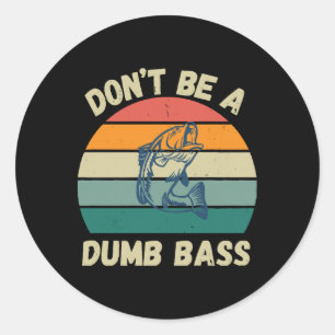 Domme Bas Ronde Sticker