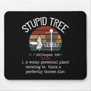 Domme Boom Disc Golf Grappig Cadeau Frisbee Vintag Muismat