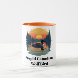 Domme Canadese Wolfvogel Grappig Canada Cadeau Loo Mok