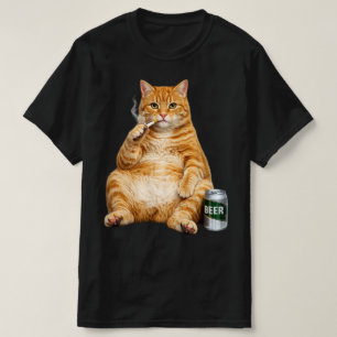Domme Coole Grappige Kat Meme Rokkende Kat sigaret T-shirt