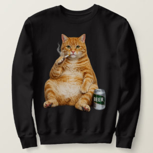 Domme Coole Grappige Kat Meme Rokkende Kat sigaret Trui