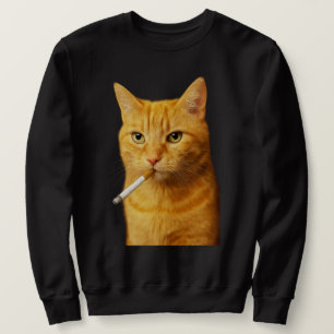Domme Coole Grappige Kat Meme Rokkende Kat sigaret Trui