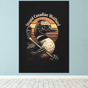 Dommige Canadese Wolf Vogel Canvas Afdruk
