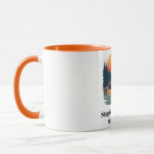 Dommige Canadese Wolf Vogel Grappig Canada Cadeau  Mok