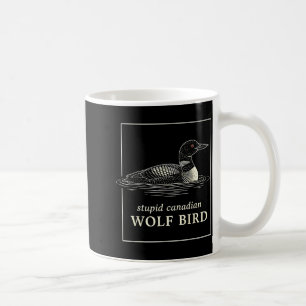 Dommige Canadese wolf vogel grappige duiker jacht Koffiemok