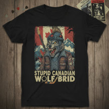 Dommige Canadese Wolf Vogel grappige hockey humor