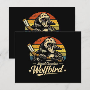 Dommige Canadese Wolf Vogel Kaart