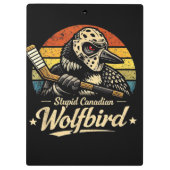 Dommige Canadese Wolf Vogel Klembord (Achterkant)