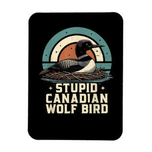 Dommige Canadese Wolf Vogel Magneet