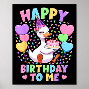 Dommige gans verjaardag meisje shirt gelukkige ver poster