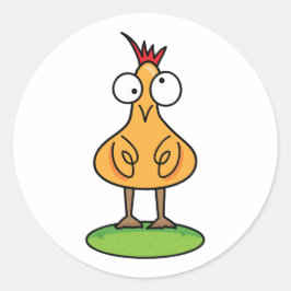 Dommige Kip Sticker - Grappig Boerderijdier