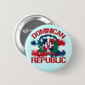 Domonicaanse Republiek Ronde Button 5,7 Cm (Voorkant /achterkant)
