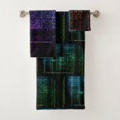 Dompel jezelf onder in digitale dromen: Binary Bli Bad Handdoek (Insitu)