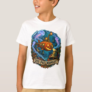Dompel onder middernacht pompoen onderzeeër t-shirt