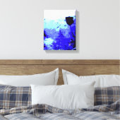 Dompelingsblauw Wit Abstract Spatten Canvas Afdruk (Insitu (Slaapkamer))