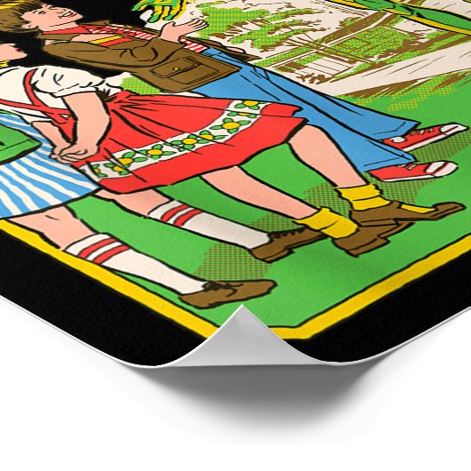 Don't Praat Met Vreemdelingen Alien UFO Retro Poster (Hoek)