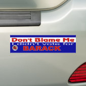 DON BLAME NIET BUMPERSTICKER (Op auto)