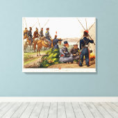 Don Cossacks in 1814 Canvas Afdruk (Insitu (Houten vloer))