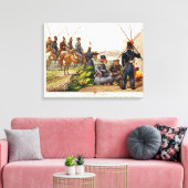 Don Cossacks in 1814 Canvas Afdruk (Insitu (Woonkamer))