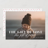 Don de la paix Carte photo de Noël religieuse (Devant / Derrière)