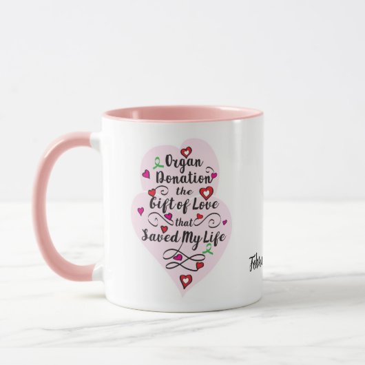 Don de l'amour Orgue don de café Mug (Gauche)