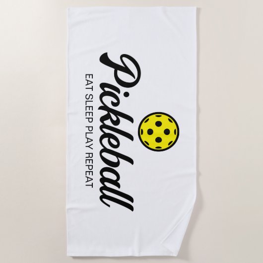 Don de serviette de plage de Pickleball (Devant)