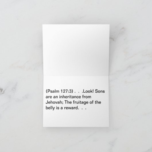 Don du carte pour notes de l'Eternel (Intérieur)