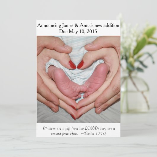 Don du Seigneur ~ Faire-part de grossesse (Debout devant)