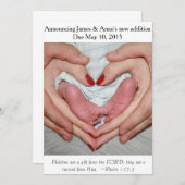 Don du Seigneur ~ Faire-part de grossesse (Devant / Derrière)