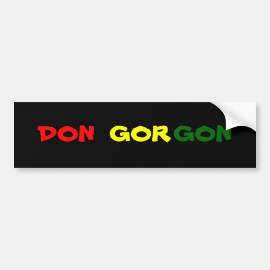 DON GORGON BUMPERSTICKER (Voorkant)