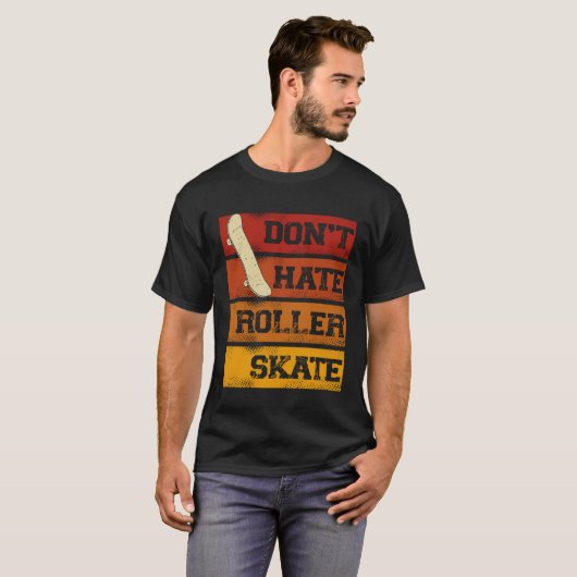 Don Hate Roller Schaats Skateboarden Skater T-shirt (Voorkant volledig)