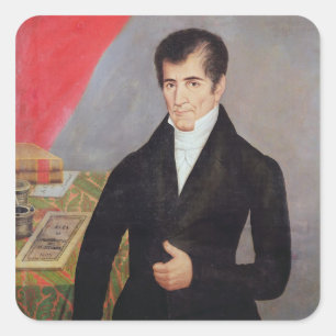 Don Jose Cecilio del Valle Vierkante Sticker
