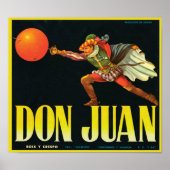 Don Juan  Crate Label Poster (Voorkant)