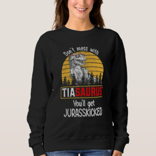 Don knoeien met tiasaurus krijg je jurassicked da trui