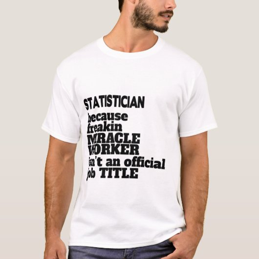 Don/Présenté d'un T-shirt statisticien, Devis amus (Devant)
