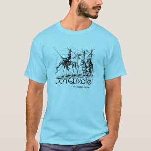 Don Quichot en Sancho Panza inkt pen tekenen kunst T-shirt