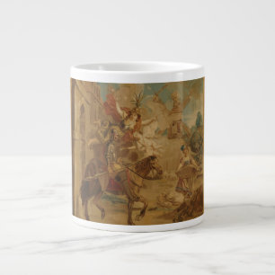 Don Quichot geleid door Dwaasheid, 18e-eeuwse wand Extra Grote Beker