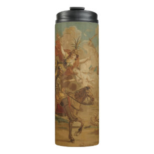 Don Quichot geleid door Dwaasheid, 18e-eeuwse wand Thermosbeker